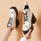 [Women's Gift] Women's High Heel Platform Zipper Leather Boots（50% OFF）