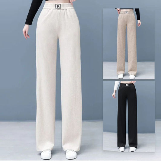 Great Gift! High-waist Slimming Casual Draped Straight-leg Pants