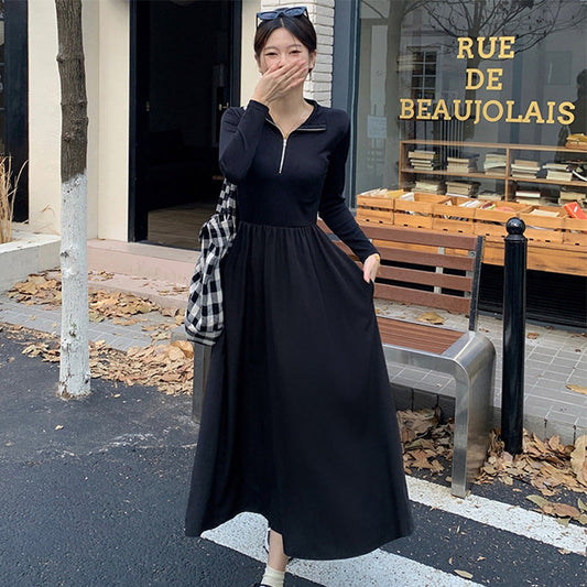 Women's Black Long Sleeve Dress（50% OFF）