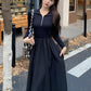 Women's Black Long Sleeve Dress（50% OFF）