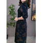 Lapel V-neck Slim Fashion Long Sleeve A-line Dress (49%OFF)