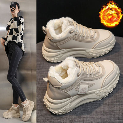 Stylish Gift - Faux Fleece Warm High-Top Casual Shoes