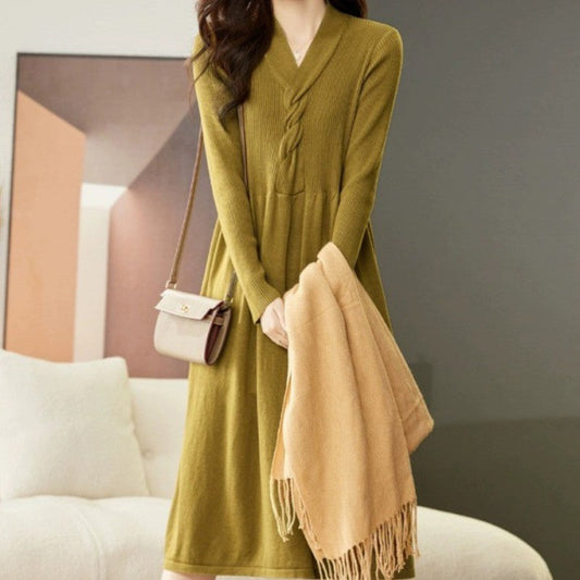 Long Sleeve Knitted Dress for Women（50% OFF）