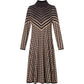 Printed Plaid Knit Dress