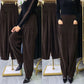 Women’s Vintage High-Waisted Pleated Harem Corduroy Pants（50% OFF）